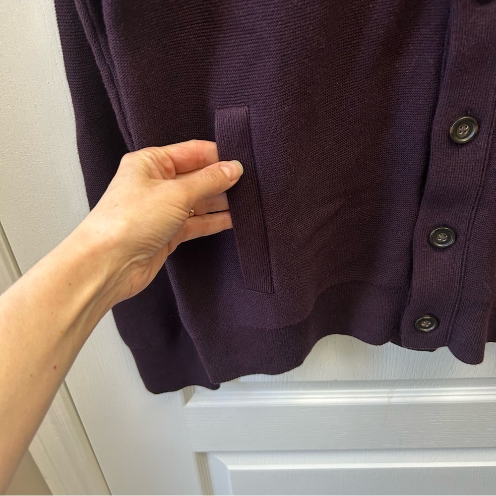 Banana Republic Men's Cotton Cardigan Sweater Jacket Maroon Size Medium NEW - Picture 8 of 15